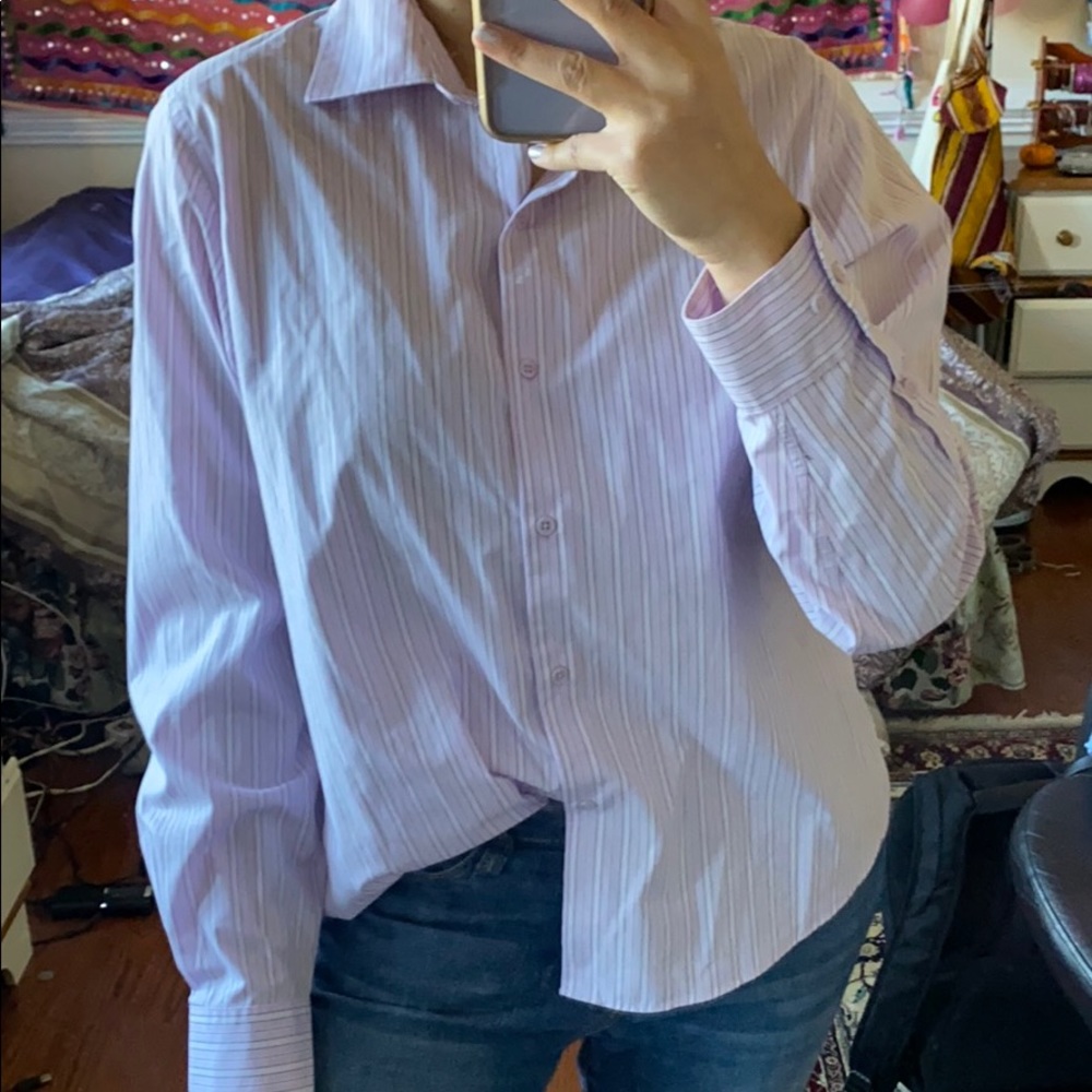 pink button down - Picture 2 of 4